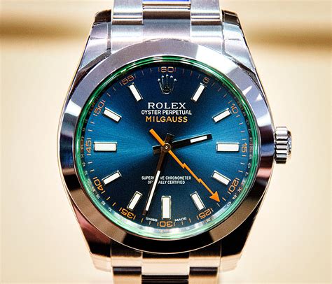 rolex milgauss blue nato|Rolex Milgauss blue price.